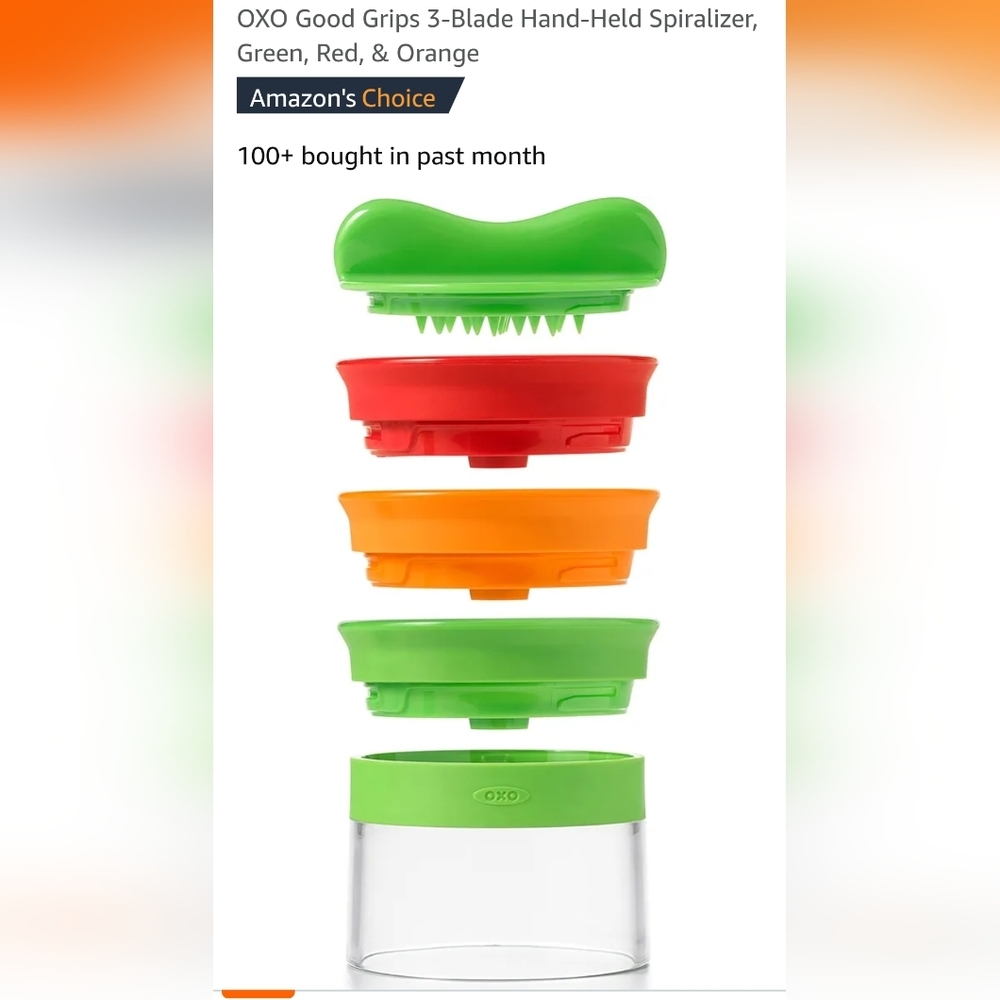 OXO Good Grips 3-Blade Hand-Held Vegetable Spiralizer - Picture 2 of 10